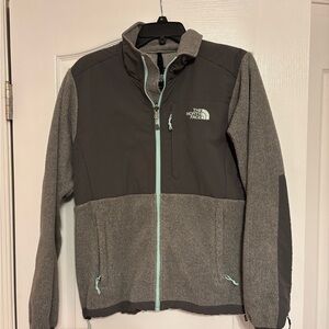 The North Face Polartec Zip Fleece Gray Mint Jacket
